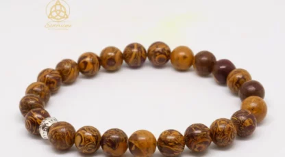 Bracelet boule 08mm Jaspe Peau De Serpent A d’Inde