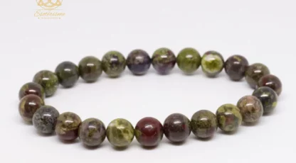 Bracelet Boule 8mm en Jaspe sang de dragon A du Brésil