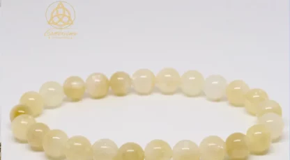 Bracelet boules citrine chauffée AA