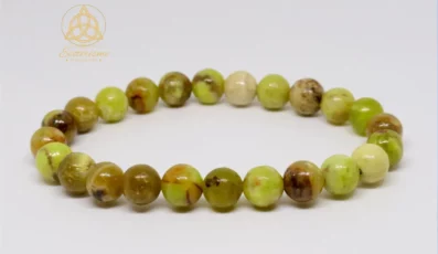 Bracelet boule Opale verte