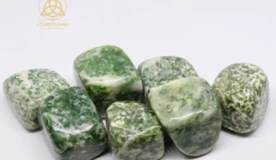 Pierre roulée agate arbre cubique AB des Indes