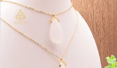 Pendentif Goute Sautoir Cristal de roche