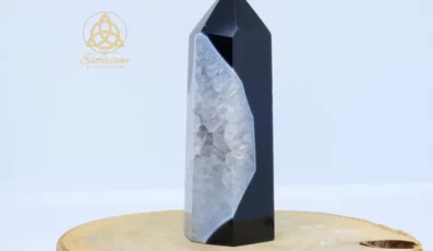 Pointe polie agate noire