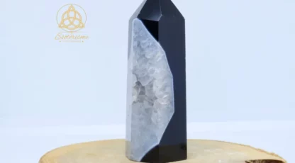 Pointe polie agate noir