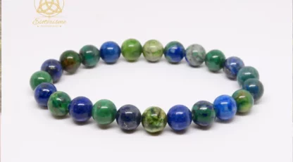 Bracelet boule 08mm Azurite malachite