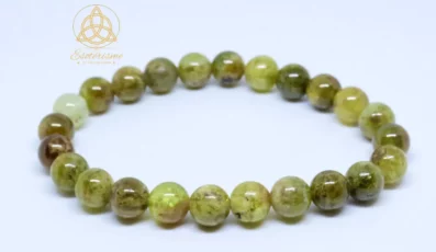 Bracelet Boule Grenat Vert Grossulaire