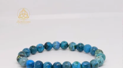 Bracelet Boule 8mm en opale bleue