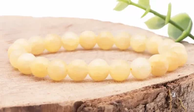 Bracelet boule calcite orange