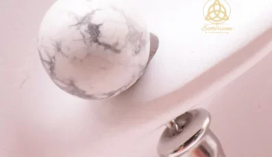 Boucles d&rsquo;oreilles clou howlite