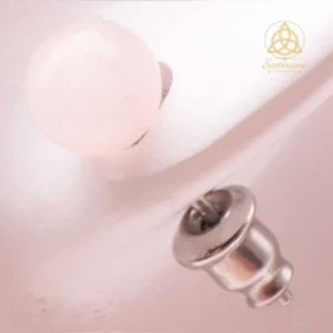 Boucles d'oreilles clou quartz rose