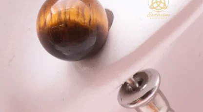Boucles d’oreille clou oeil de tigre