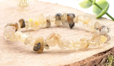 Bracelet baroque cristal de roche rutile