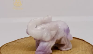 Éléphant en Lépidolite