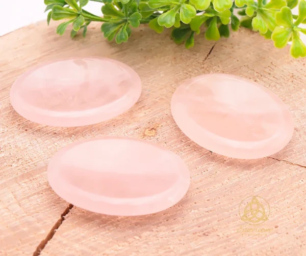 galet anti stress en quartz rose