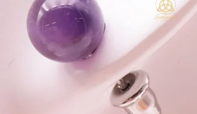 Boucles d&rsquo;oreilles clou améthyste