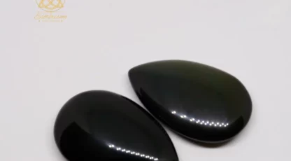 Cabochon obsidienne oeil céleste