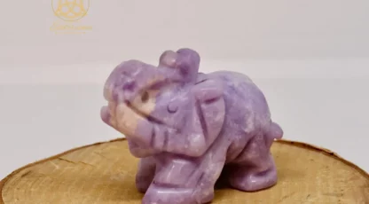 Éléphant en Lépidolite A de Madagascar