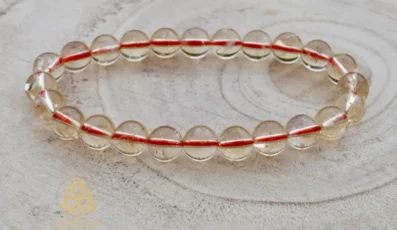bracelet boule citrine naturelle