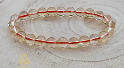 Bracelet boules citrine naturelle AAA