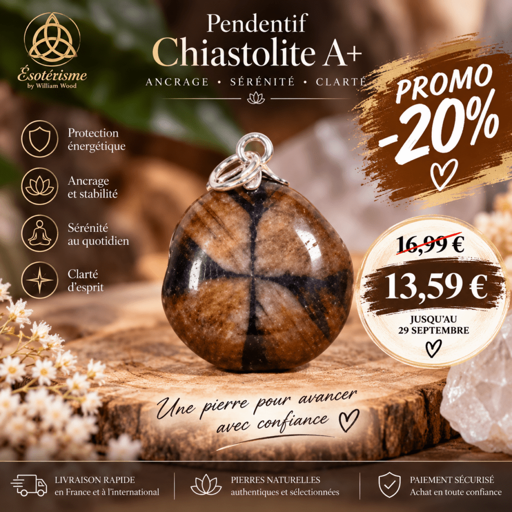 Pendentif Chiastolite A+ en chine