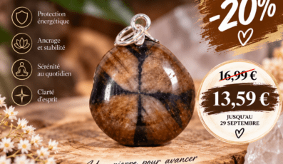 Pendentif Chiastolite A+ en chine