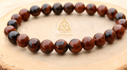 Bracelet Obsidienne acajou