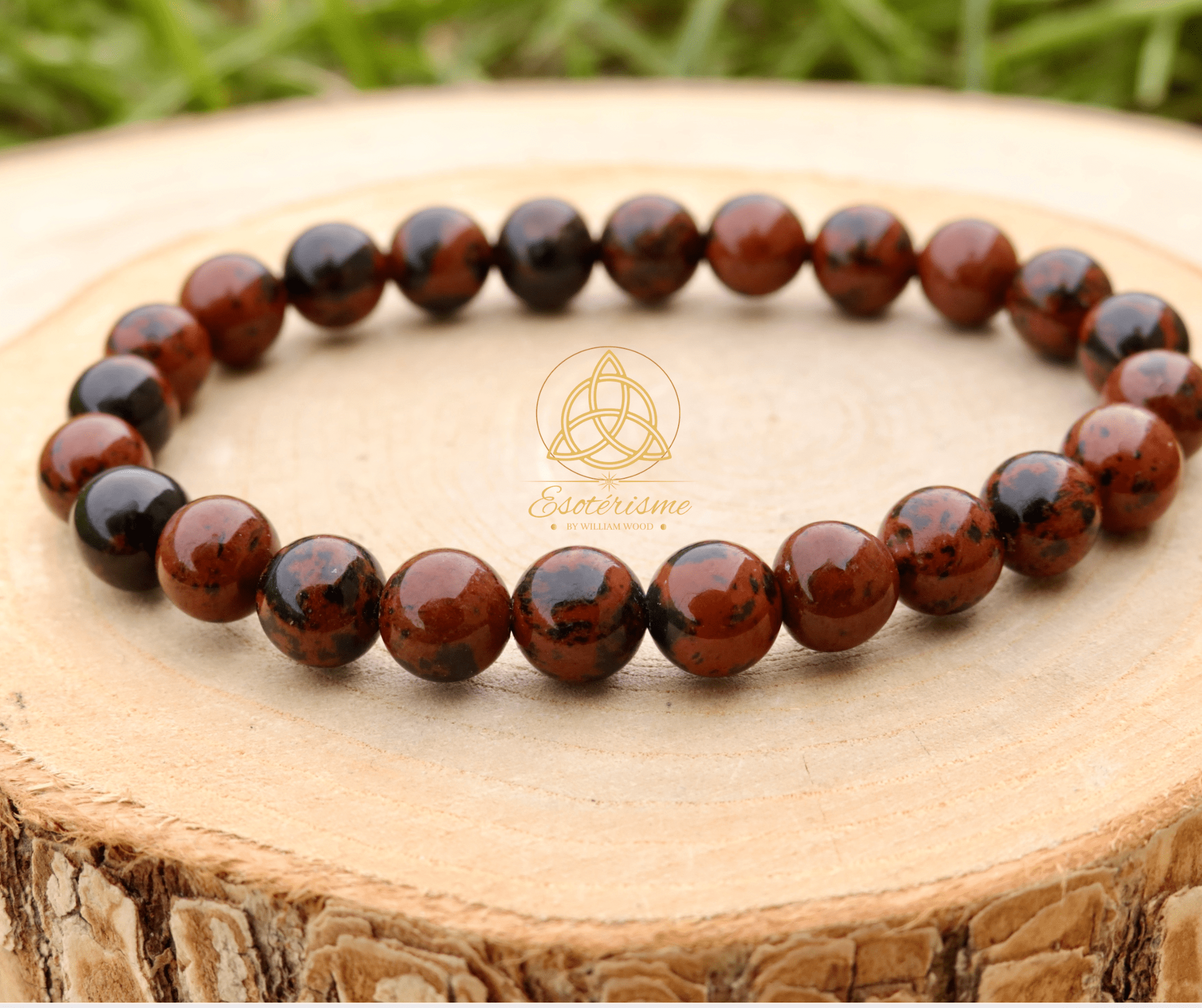 Bracelet Obsidienne acajou