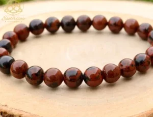 Bracelet Obsidienne acajou