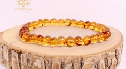 bracelet en ambre cognac AA+