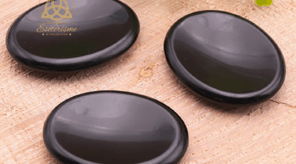 Galet anti stress obsidienne noire