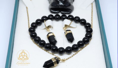Coffret de Noël Obsidienne noire pour les femmes : Protection