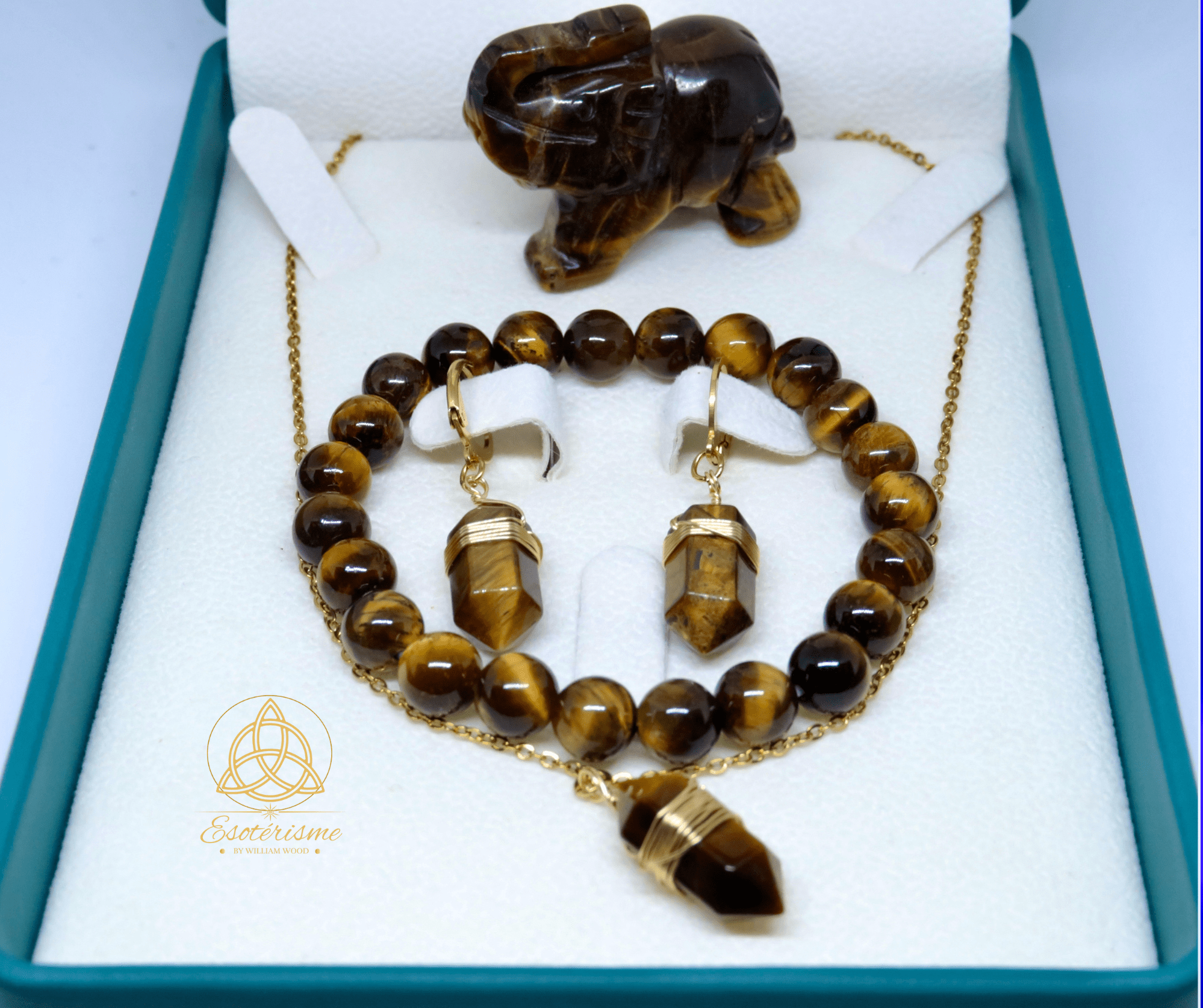 Coffret de Noël œil de tigre pour les femmes : Contre la Jalousie