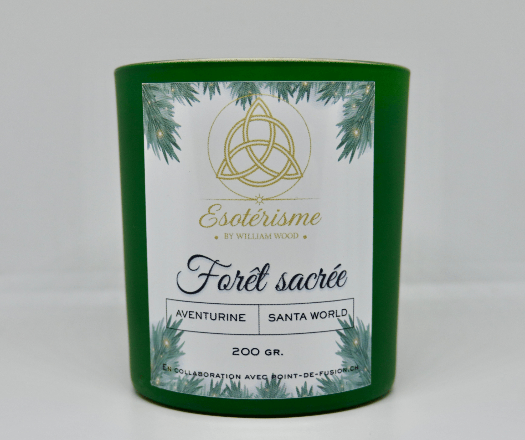 Bougie de Noël forêt sacrée