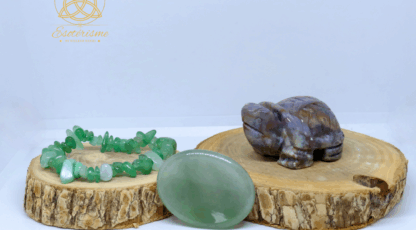 Ensemble Pour Noël en Aventurine verte et agate mousse pour Homme : l’abondance