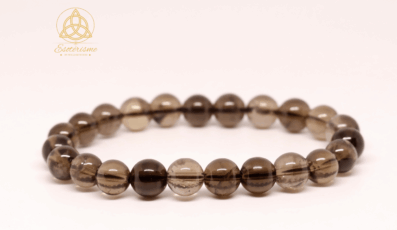 Bracelet en cristal de roche fumé