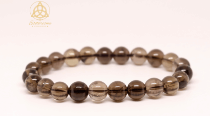 Bracelet en cristal de roche fumé