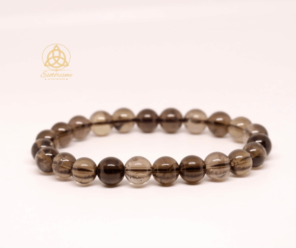 bracelet en cristal de roche fumé