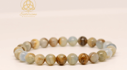 Bracelet en calcite bleue sur gangue