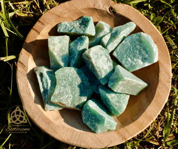 pierre brute aventurine verte