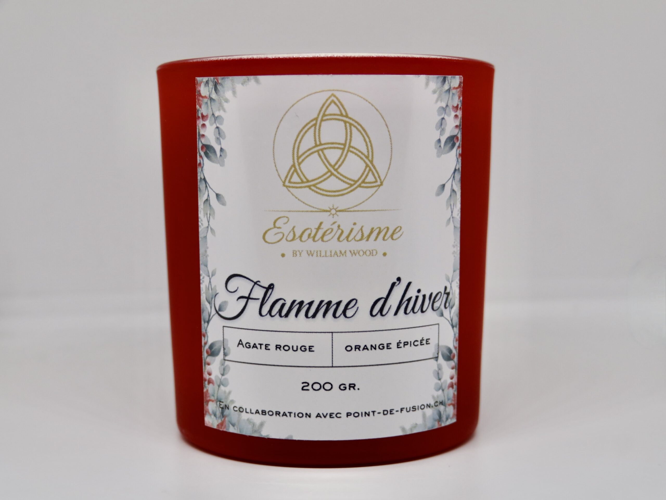 bougie de Noël flamme d’hivers