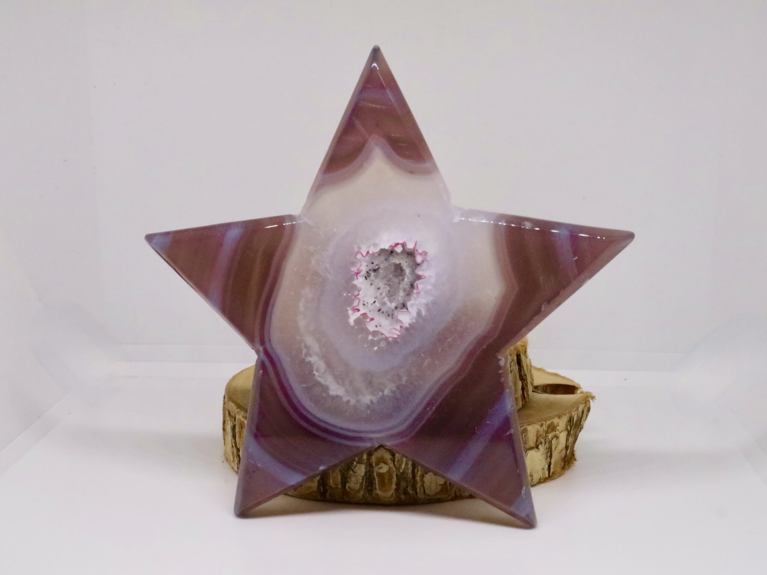 Figurine étoile agate rose (M3)