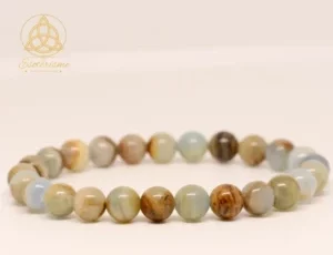 Bracelet en calcite bleue sur gangue