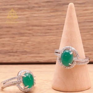 Bague réglable en chrisoprase M1