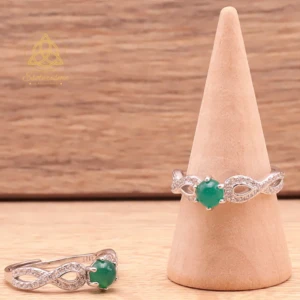bague fine en chrysoprase