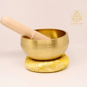 bol tibétain coussin jaune