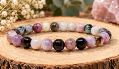 BRACELET BOULE TOURMALINE MULTICOLORE