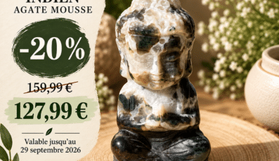 BOUDDHA INDIEN AGATE MOUSSE(M1)