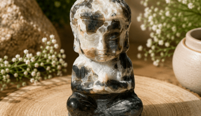 BOUDDHA INDIEN AGATE MOUSSE(M1)