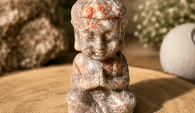 BOUDDHA INDIEN PIERRE DE SOLEIL ET LUNE