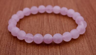 bracelet boule quartz rose MAT
